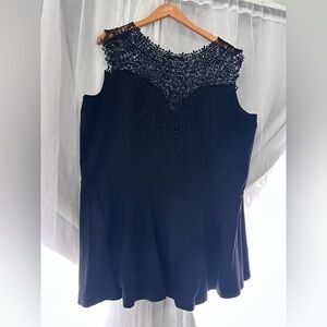 Elegant Black Lace Women's Top